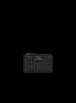 1945 Leather Card Holder-Balmain Store