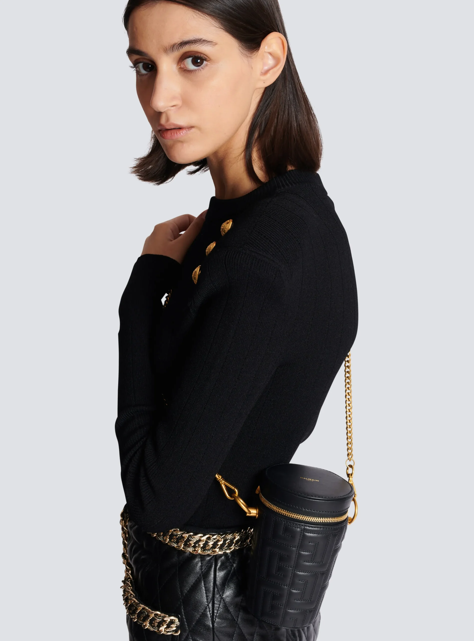 1945 Quilted Leather Minaudière Bag-Balmain Clearance