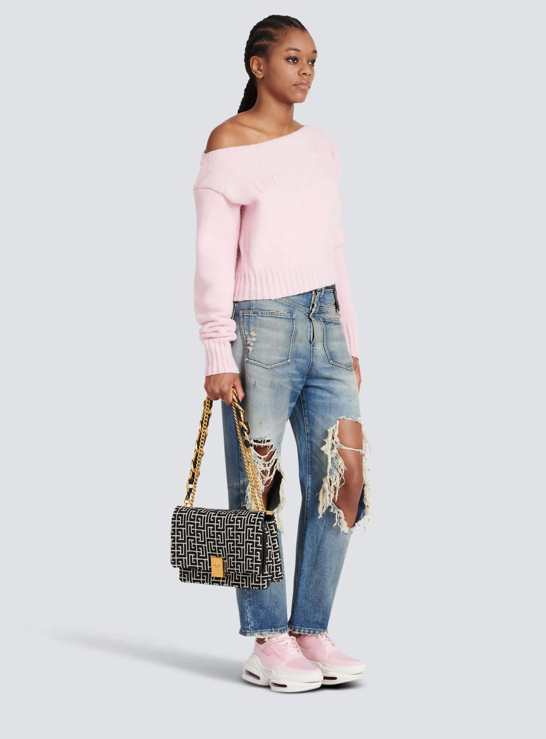 1945 Soft Bag With Jacquard Monogram-Balmain Fashion