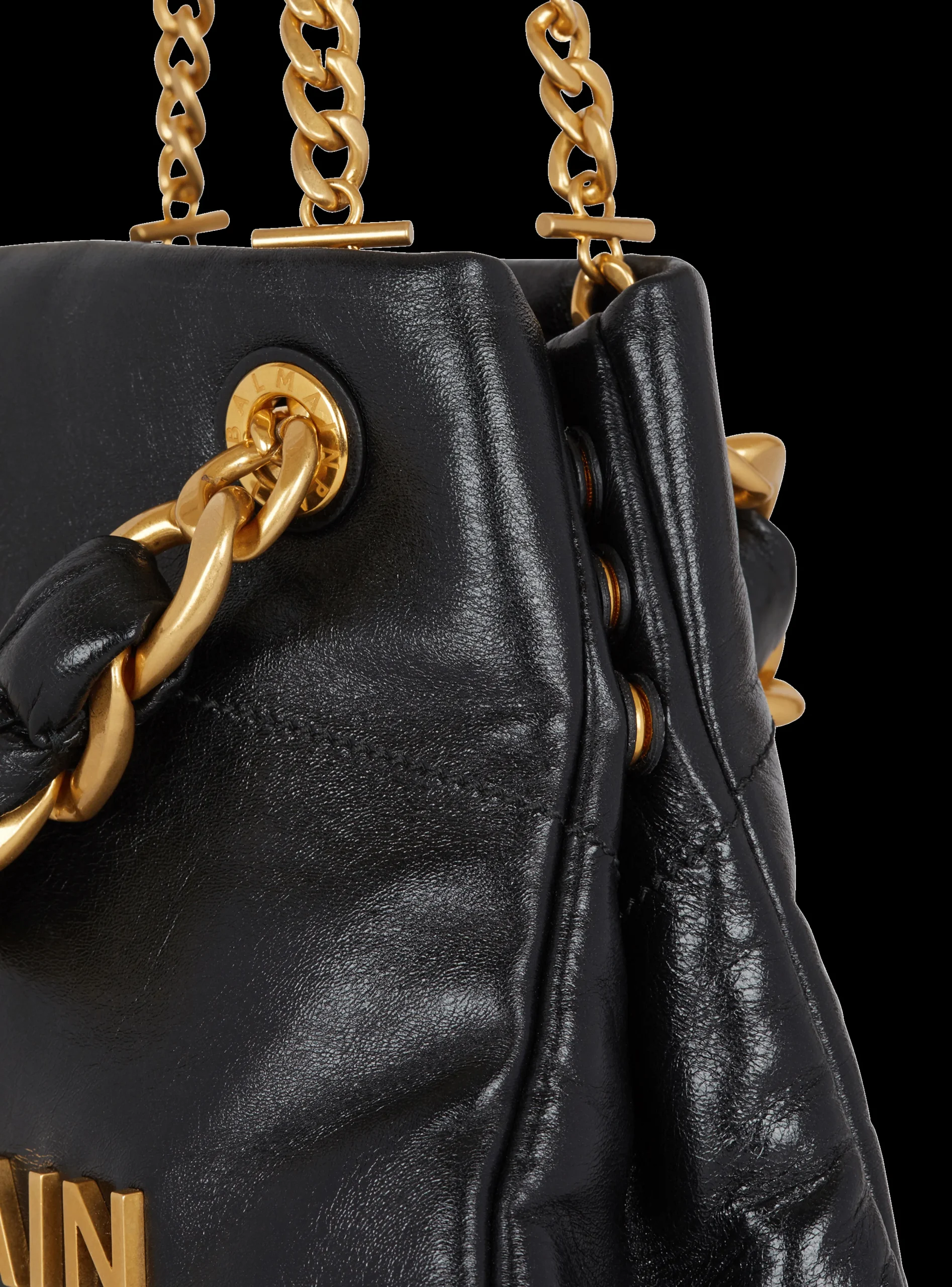 1945 Soft Crinkled Leather Tote Bag-Balmain Fashion