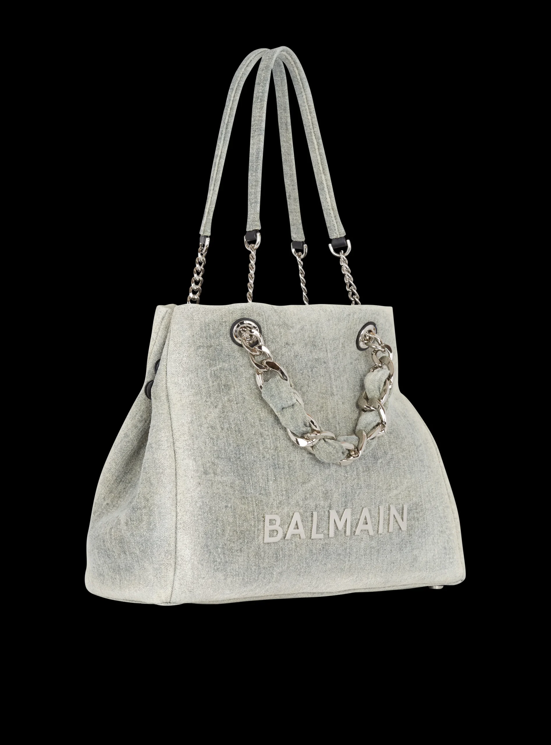 1945 Soft Faded Denim Tote Bag-Balmain Clearance