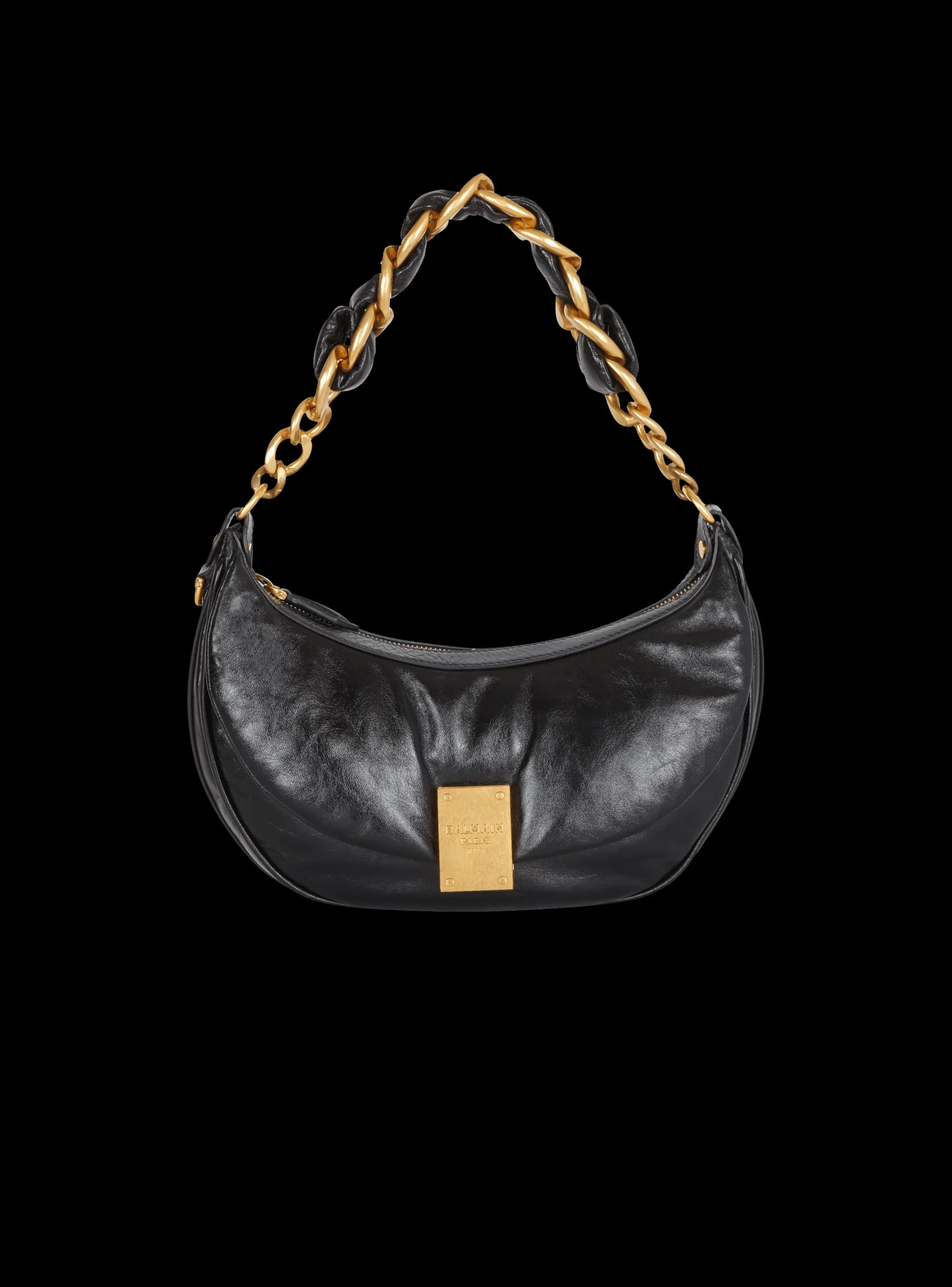 1945 Soft Hobo Bag In Crinkled Leather-Balmain Cheap