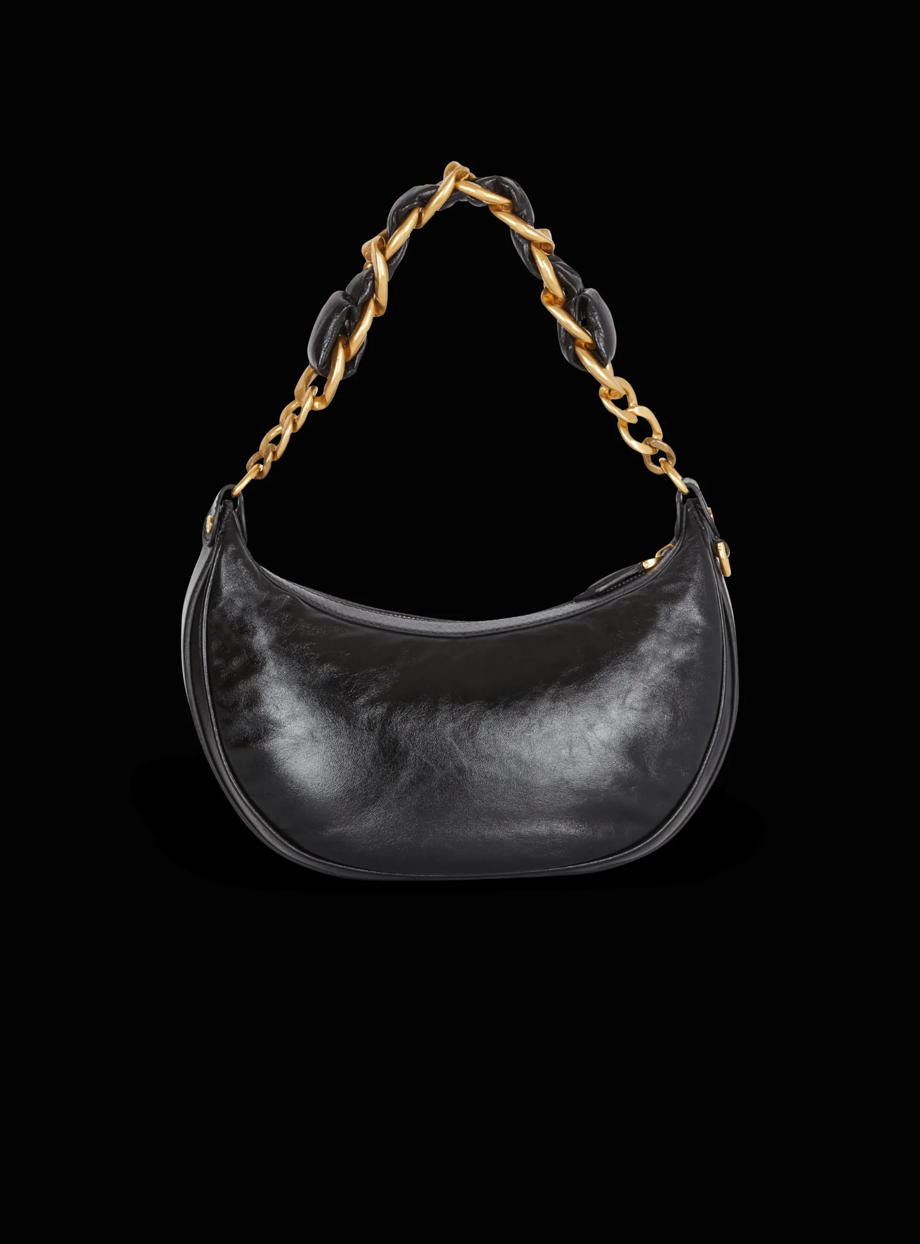 1945 Soft Hobo Bag In Crinkled Leather-Balmain Cheap