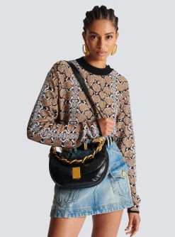 1945 Soft Hobo Bag In Crinkled Leather-Balmain Cheap