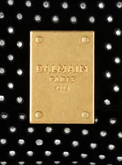 1945 Soft Mini Velvet And Crystal Bag-Balmain Cheap