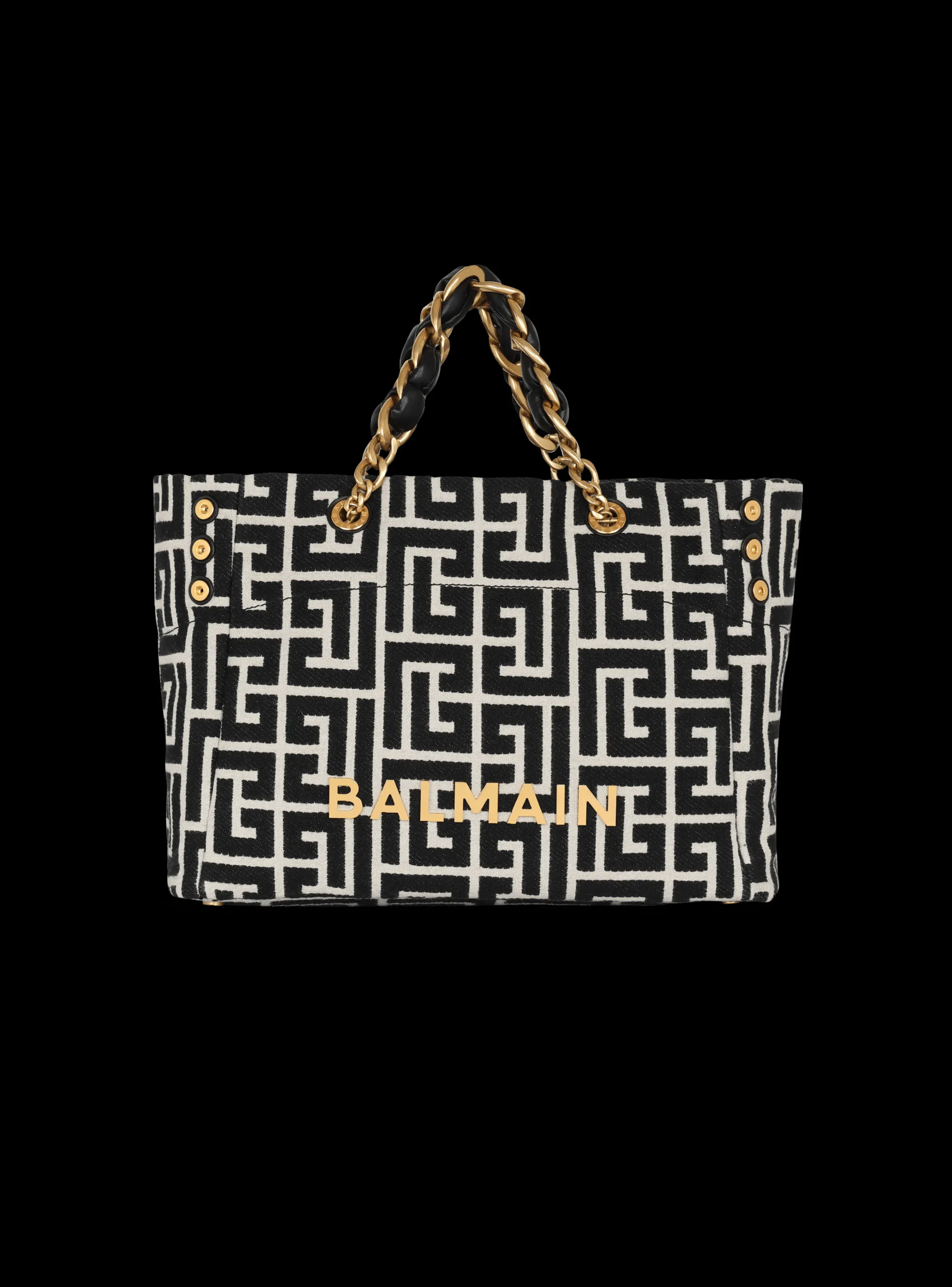 1945 Soft Monogrammed Jacquard Tote Bag-Balmain Shop