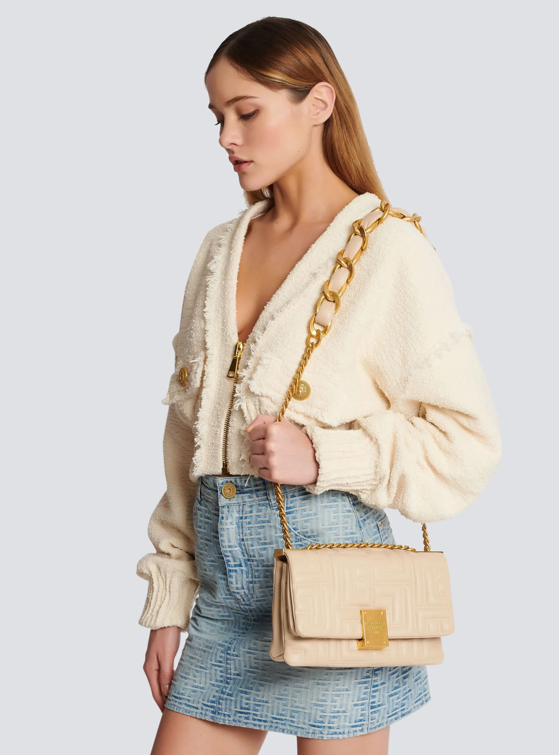 1945 Soft Small Bag In Quilted Leather-Balmain Online