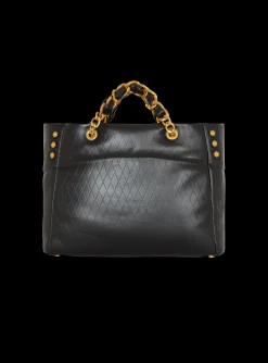 1945 Soft Tote Bag In Embossed Calfskin With A Grid Motif-Balmain Best