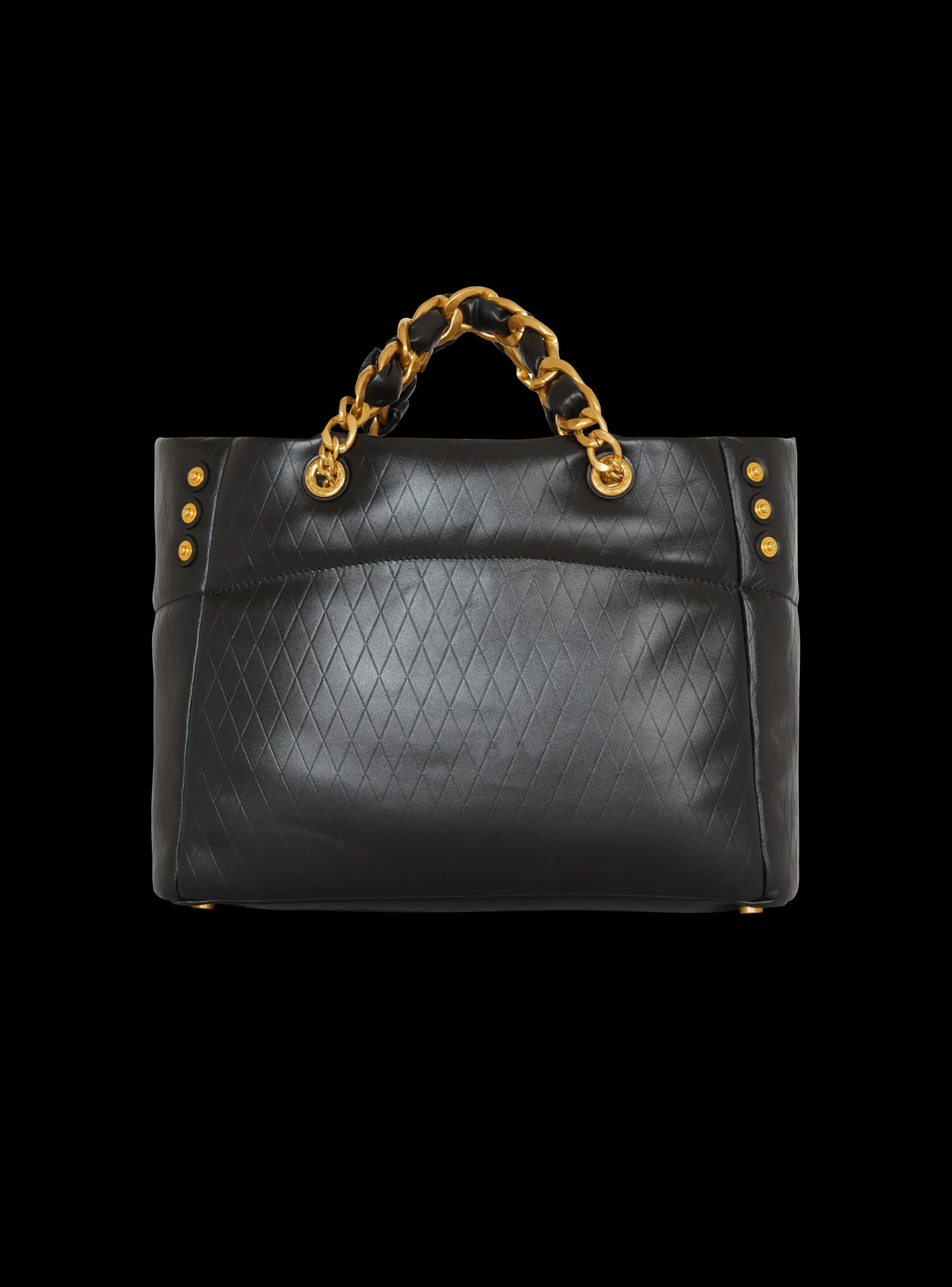 1945 Soft Tote Bag In Embossed Calfskin With A Grid Motif-Balmain Best