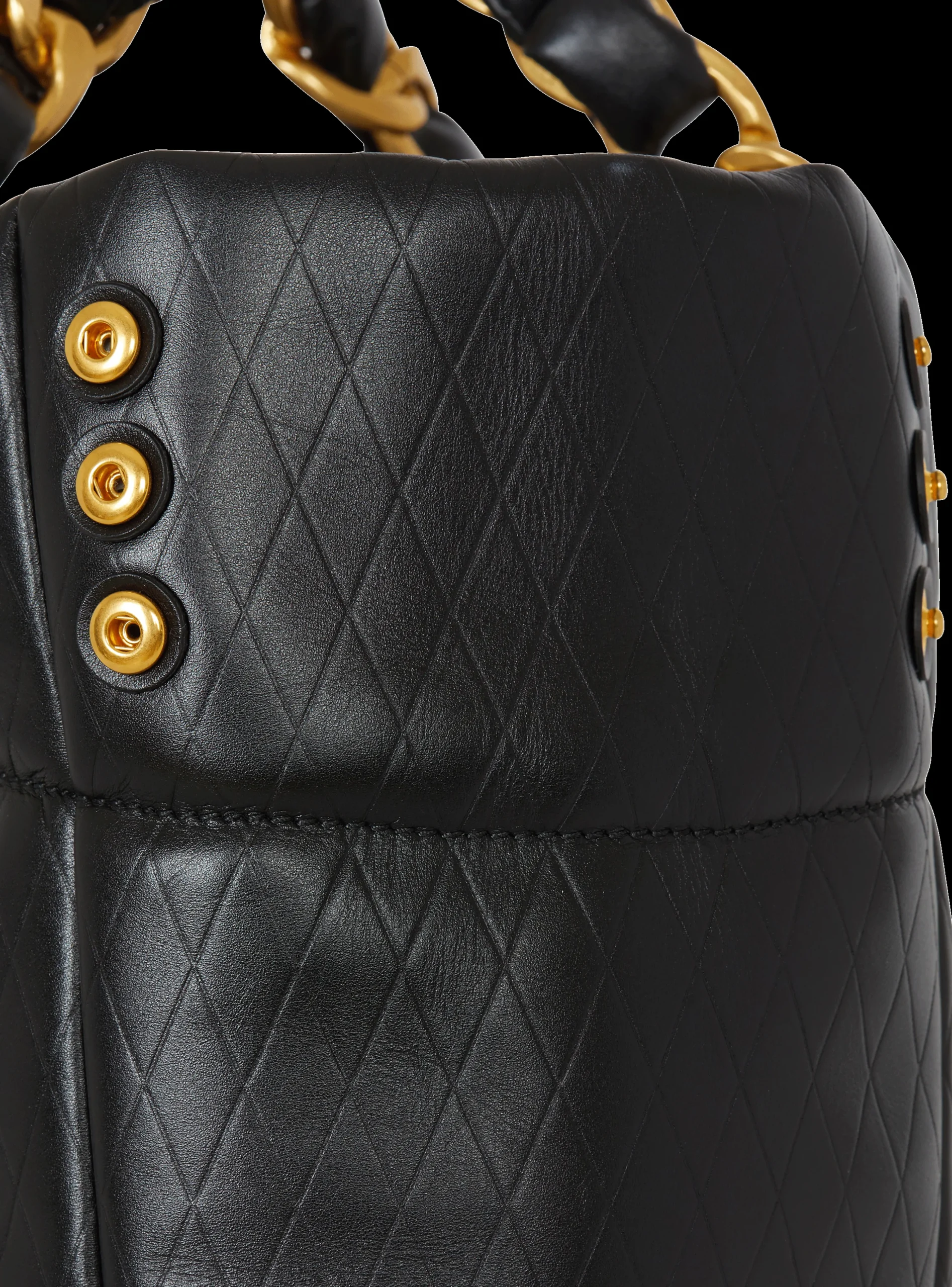 1945 Soft Tote Bag In Embossed Calfskin With A Grid Motif-Balmain Best