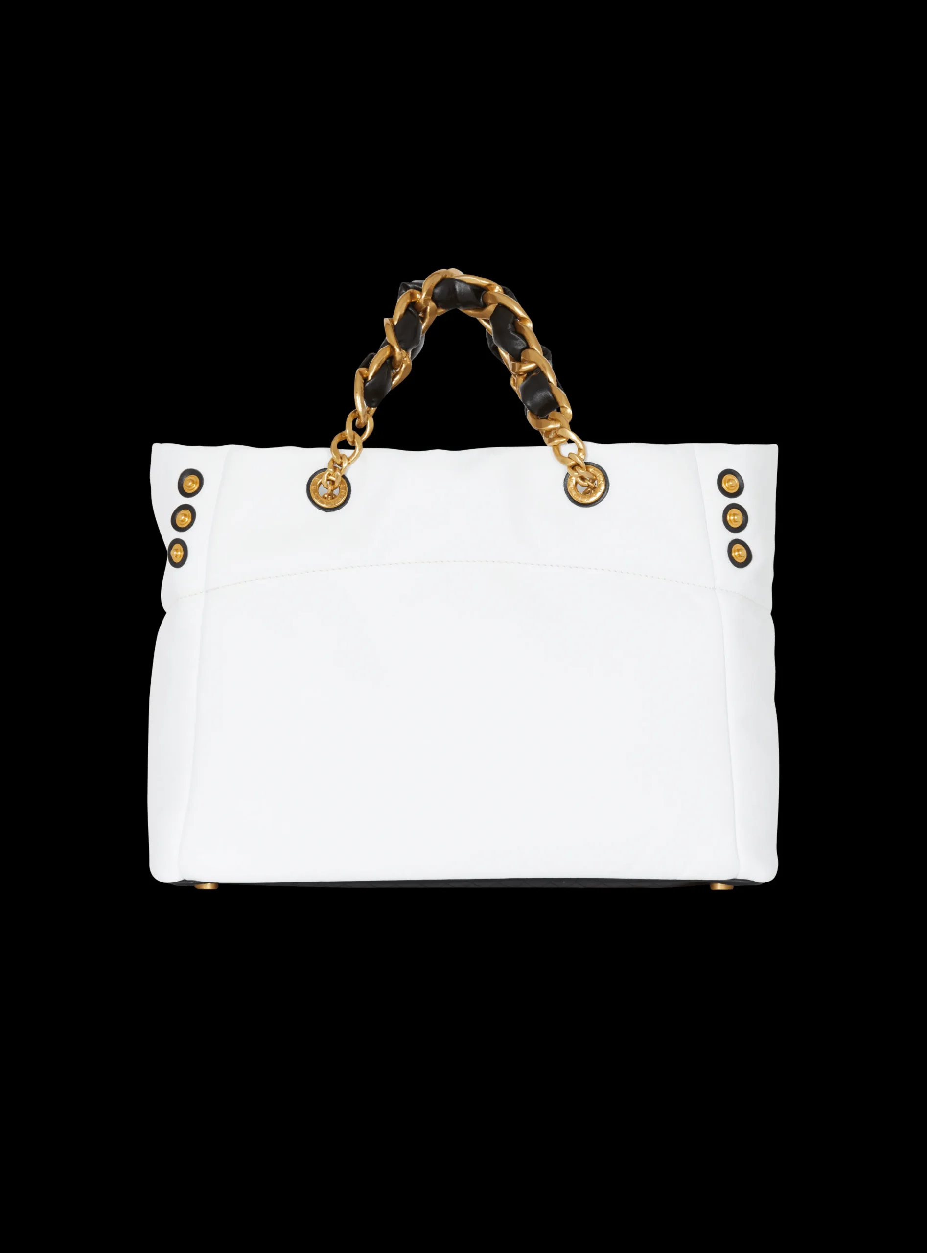 1945 Soft Tote Bag In Embossed Calfskin With A Grid Motif-Balmain Best Sale