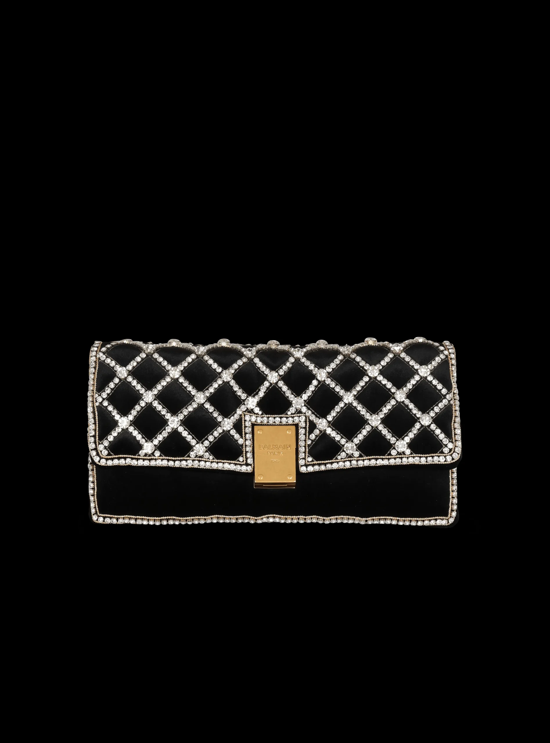 1945 Soft Velvet And Pearl Clutch-Balmain Online