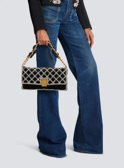 1945 Soft Velvet And Pearl Clutch-Balmain Online