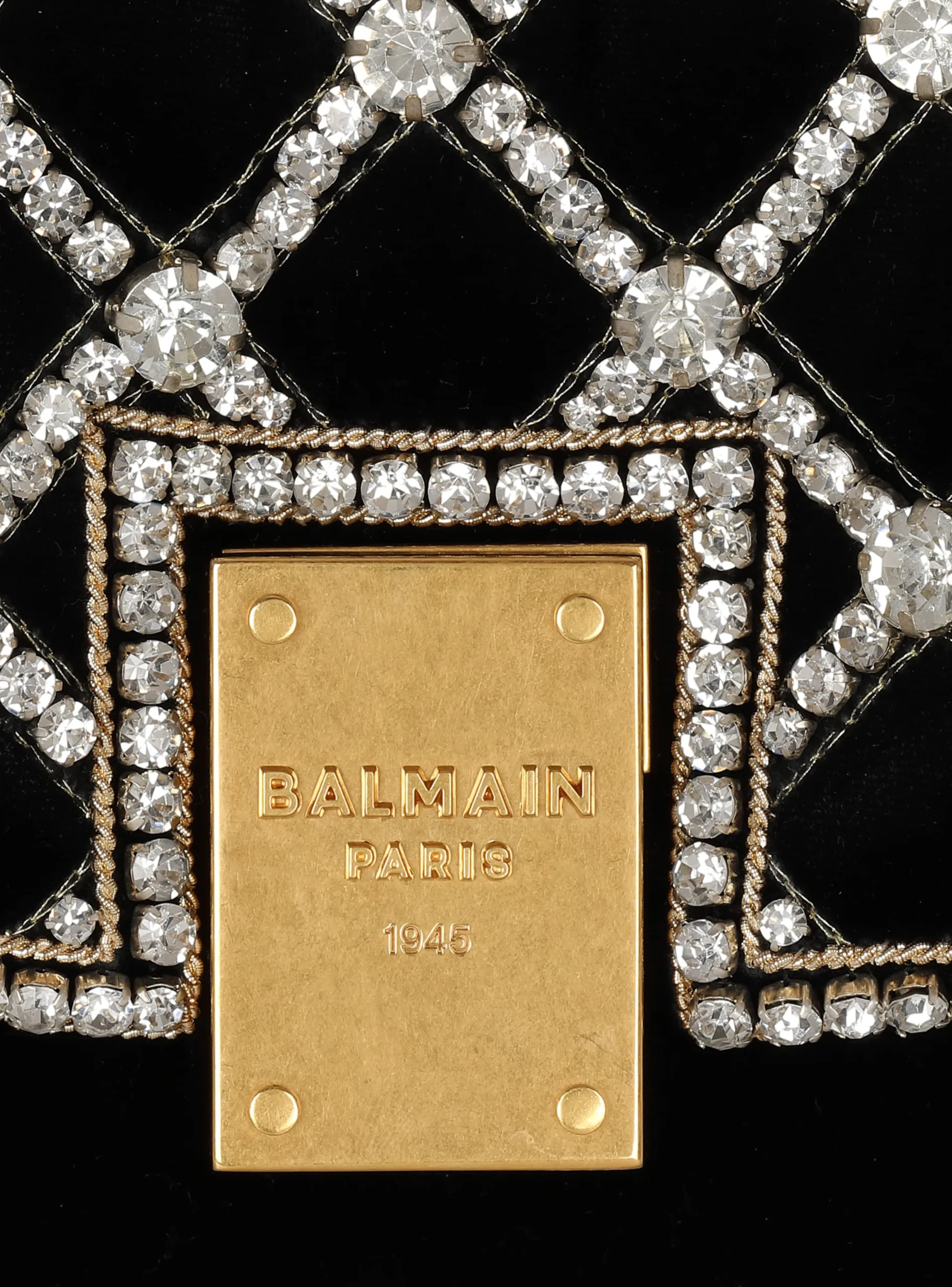 1945 Soft Velvet And Pearl Clutch-Balmain Online