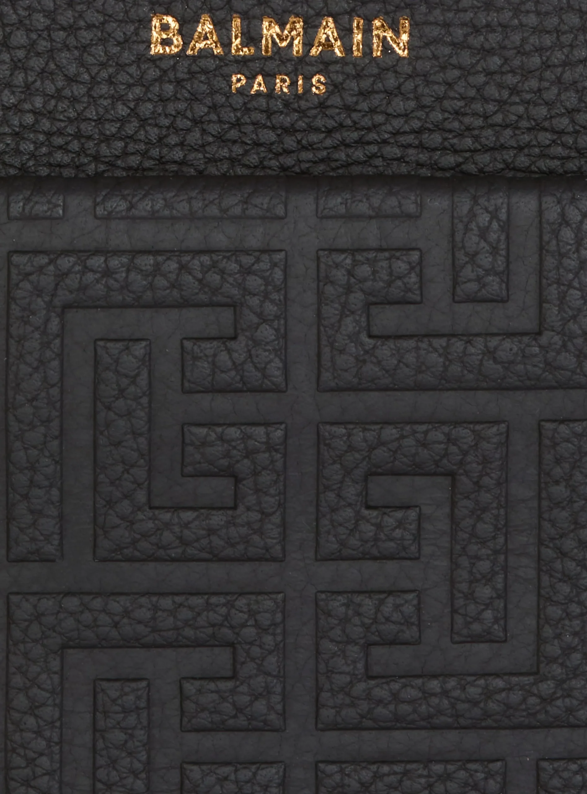 1945 Soft Zipped Mini Bag In Embossed Grained Calfskin With A PB Labyrinth Monogram-Balmain Cheap