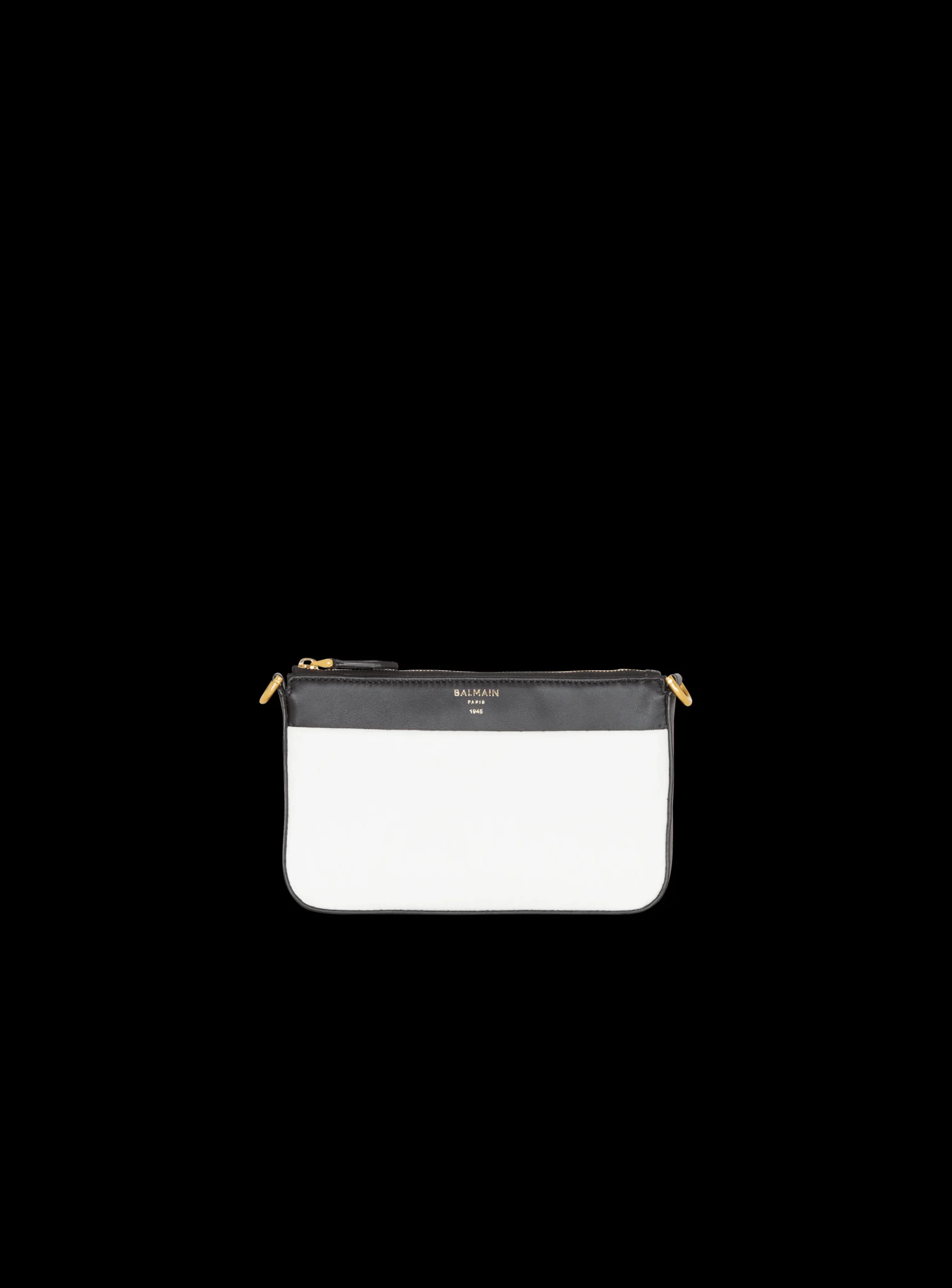 1945 Soft Zipped Mini Bag In Embossed Leather-Balmain Sale
