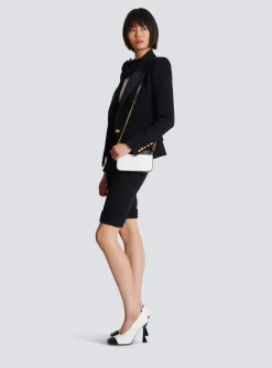 1945 Soft Zipped Mini Bag In Embossed Leather-Balmain Sale