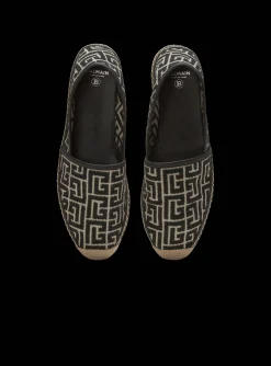 Alex Espadrilles With Jacquard Monogram-Balmain Clearance