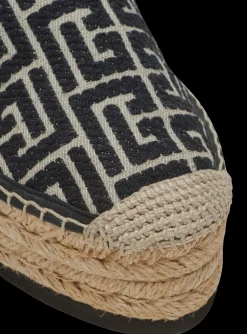 Alex Espadrilles With Jacquard Monogram-Balmain Clearance
