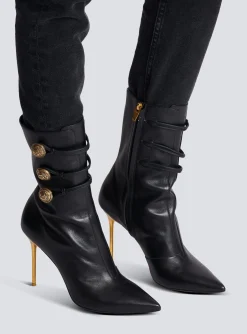 Alma Leather Ankle Boots-Balmain Store