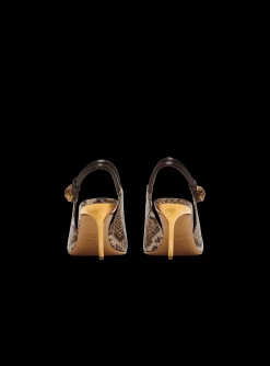 Alma Snakeskin-effect Leather Slingbacks-Balmain Outlet