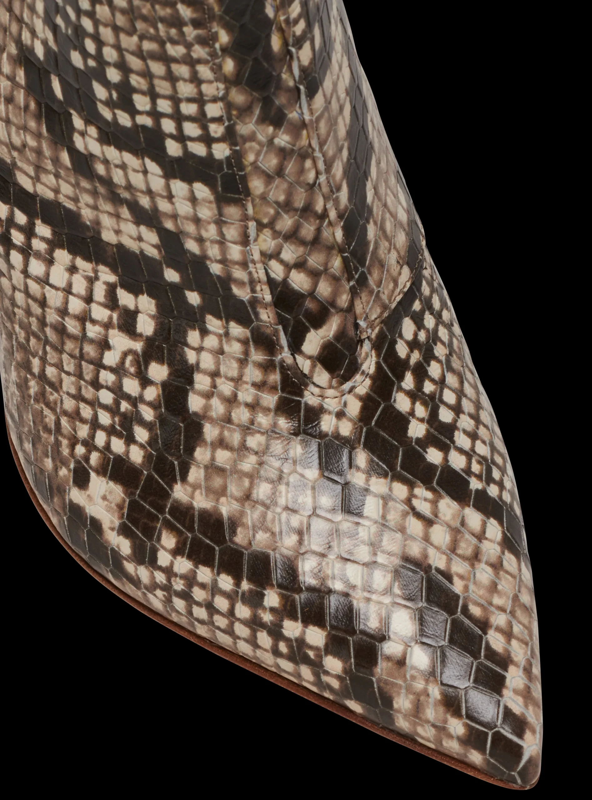 Alma Snakeskin-effect Leather Ankle Boots-Balmain Shop