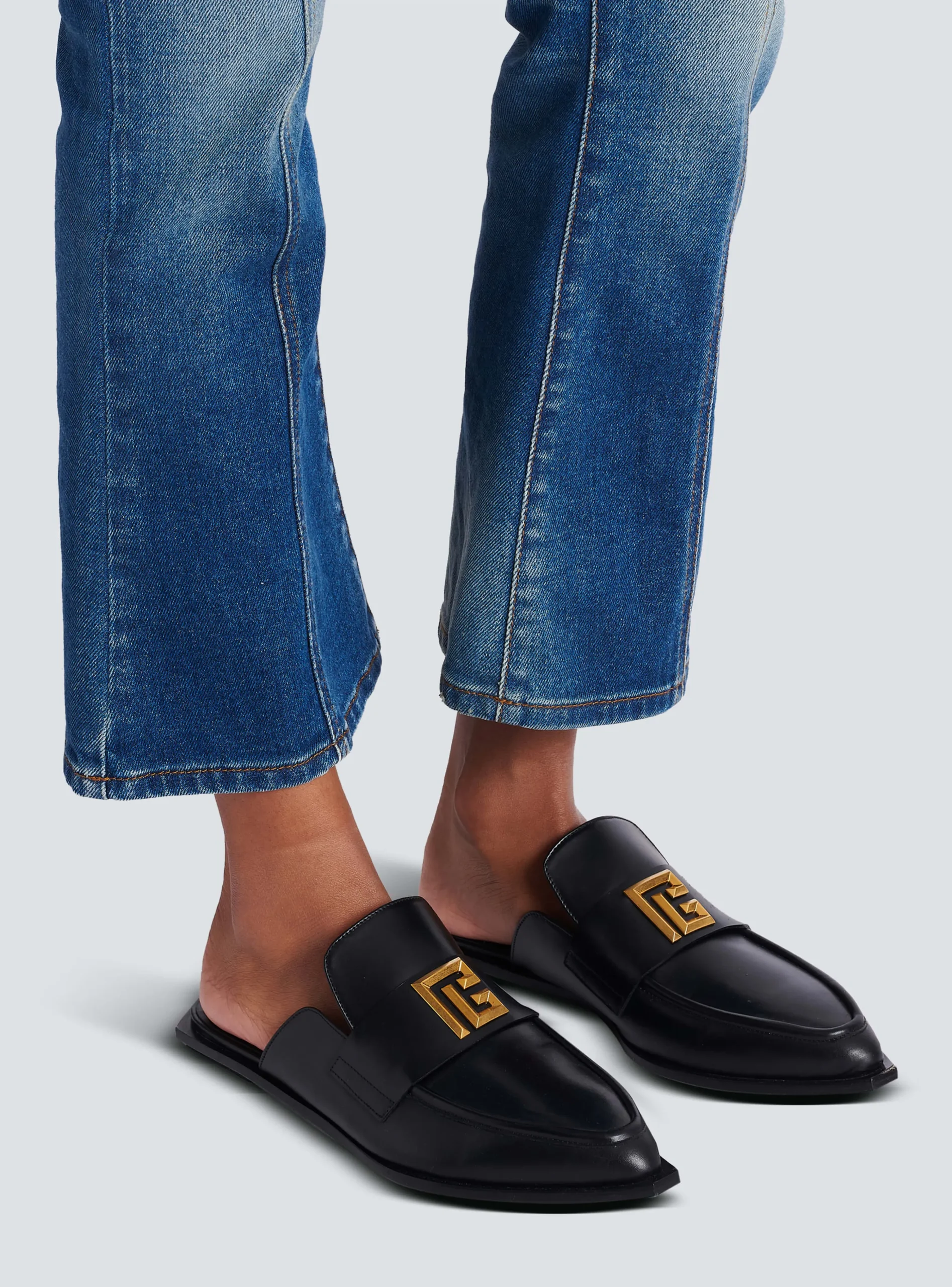 Ana Leather Mules-Balmain New