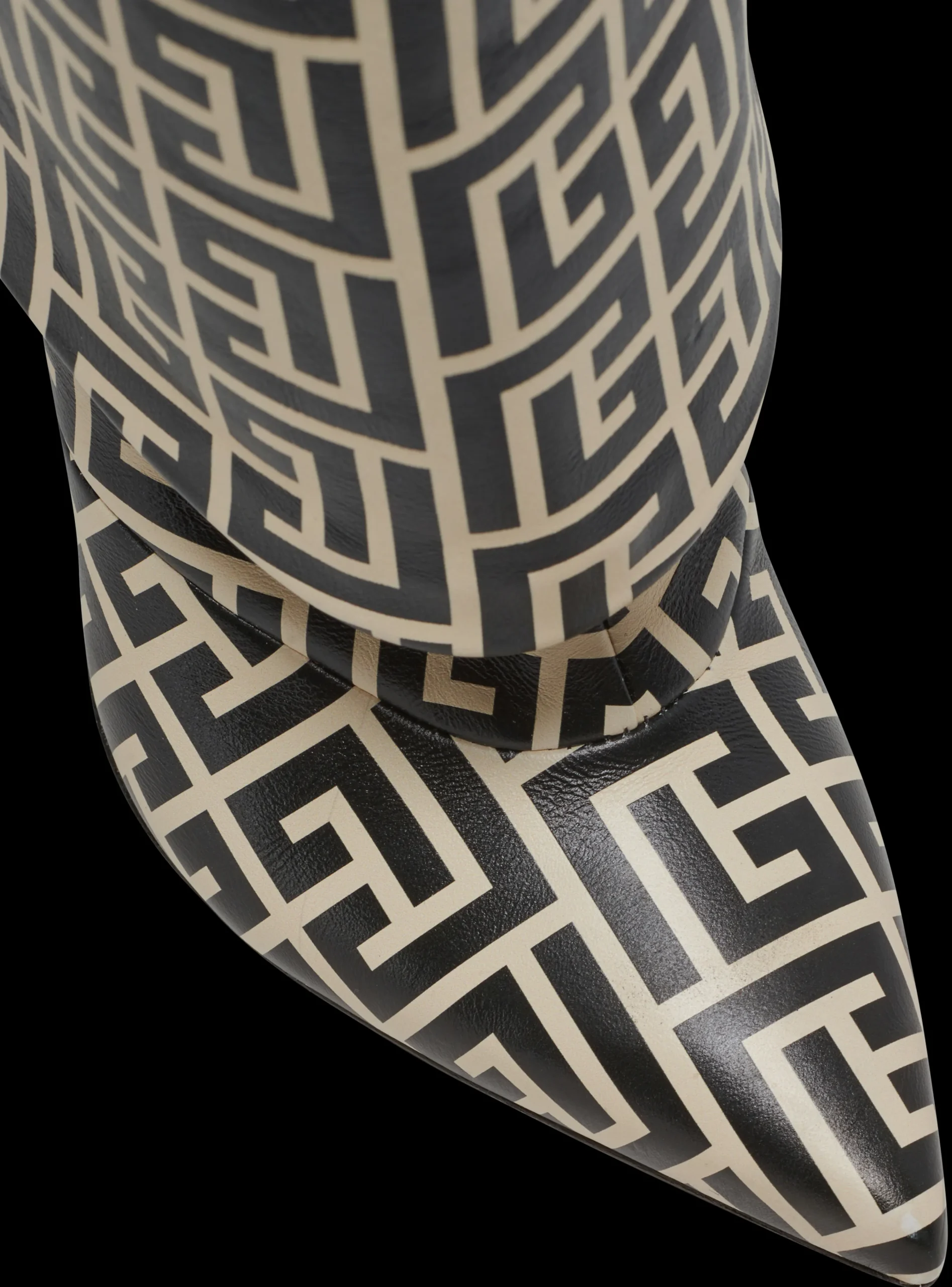 Ariel Monogrammed Leather Boots-Balmain Clearance