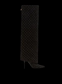 Ariel Suede And Crystal Boots-Balmain Shop