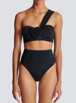 Asymmetric Two-piece Swimming Costume-Balmain Best