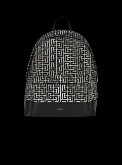 Backpack With Jacquard Monogram-Balmain Hot