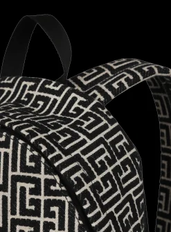 Backpack With Jacquard Monogram-Balmain Hot