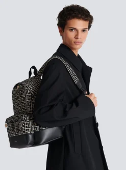 Backpack With Jacquard Monogram-Balmain Hot