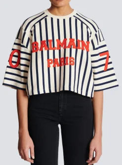 Baseball Cropped T-Shirt-Balmain Online