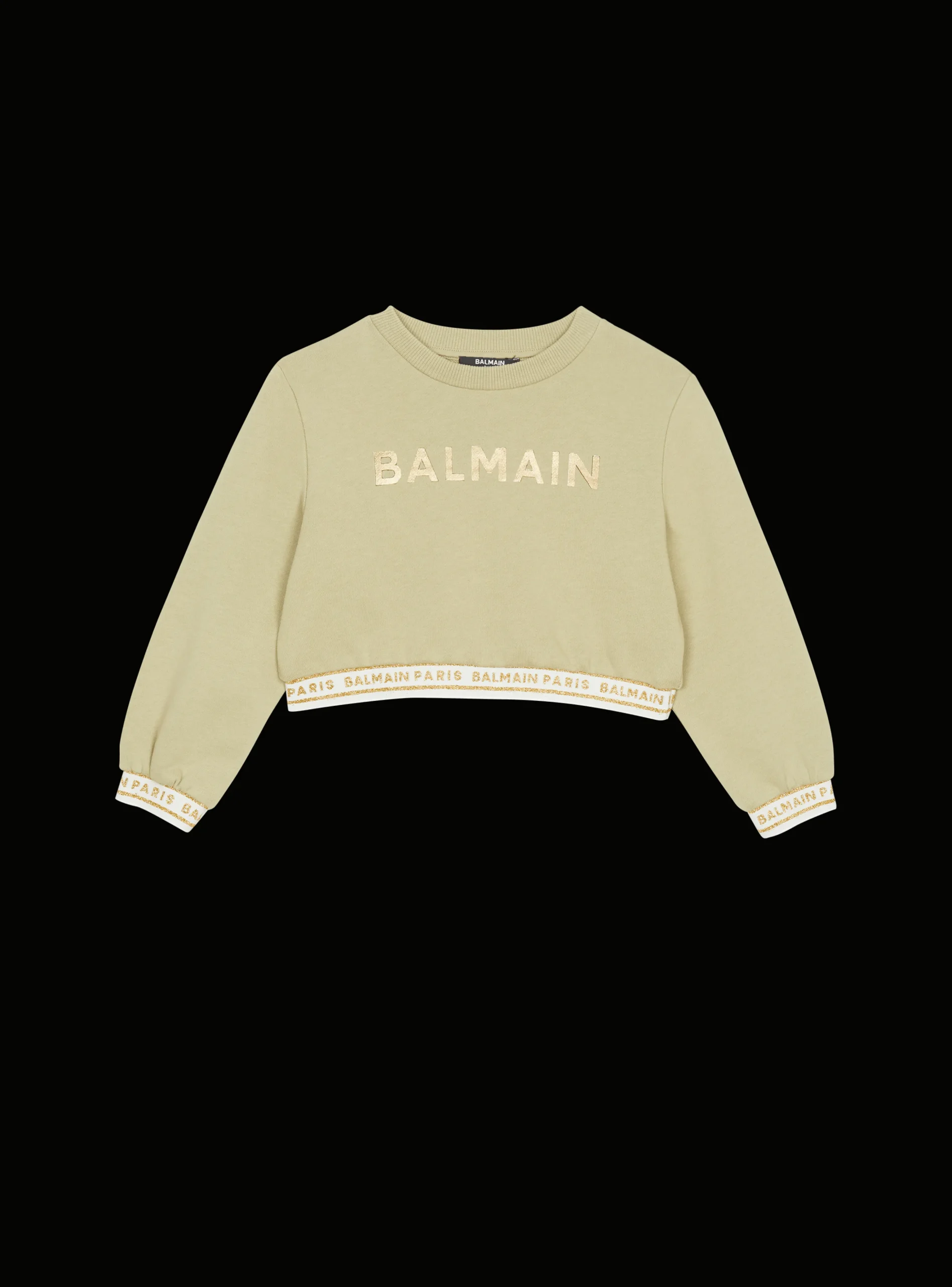 Cropped Sweatshirt With Elastic-Balmain Shop