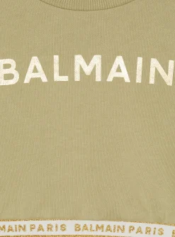 Cropped Sweatshirt With Elastic-Balmain Shop