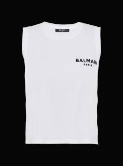 Flocked Tank Top-Balmain Cheap