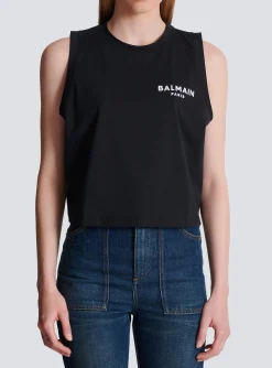 Flocked Tank Top-Balmain Cheap