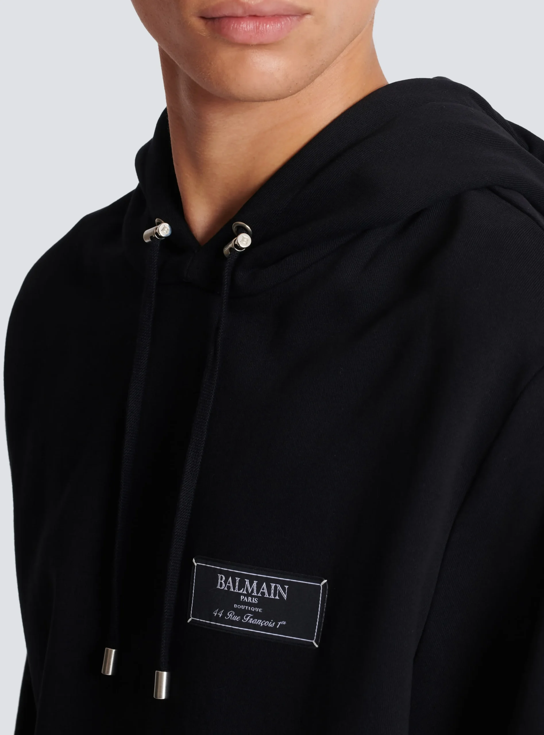 Label Hoodie-Balmain Cheap