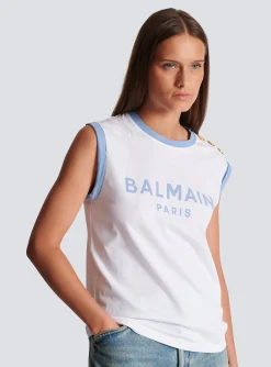 Paris 3-button Tank Top-Balmain Fashion