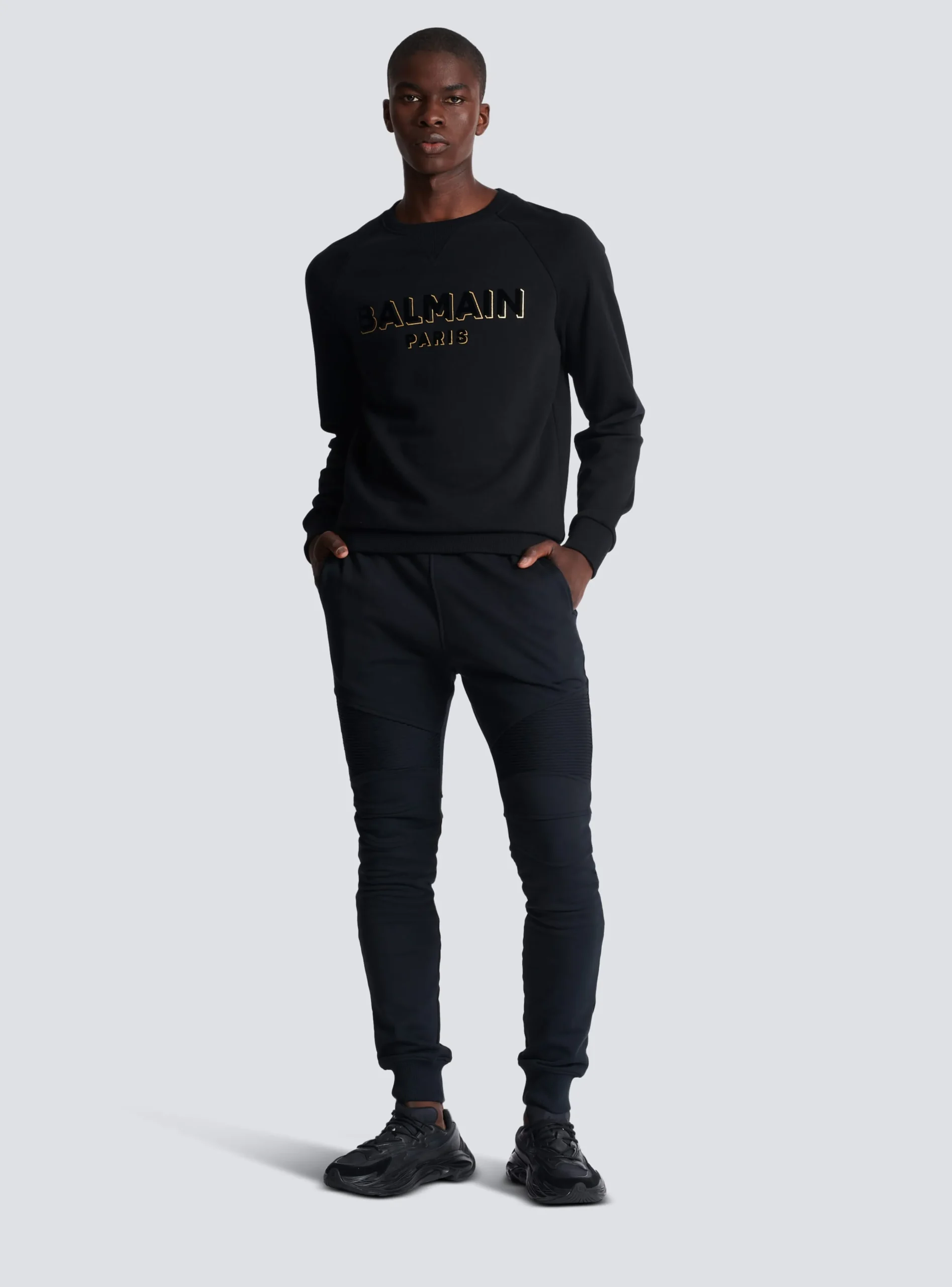 Paris Flocked Joggers-Balmain Shop