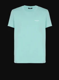 Paris Flocked Short-sleeved T-shirt-Balmain Fashion