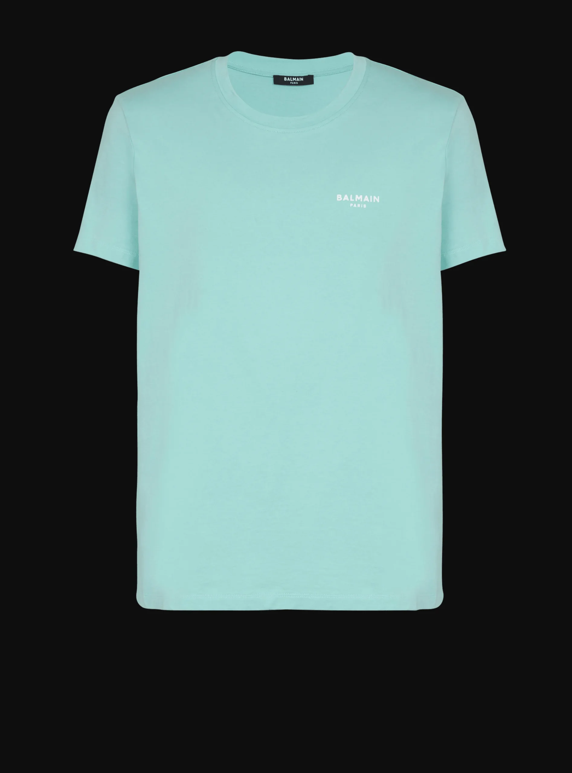 Paris Flocked Short-sleeved T-shirt-Balmain Fashion