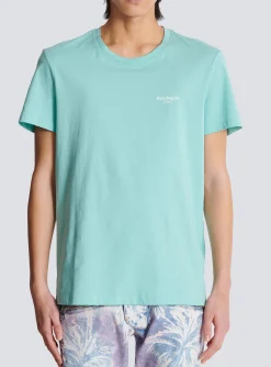 Paris Flocked Short-sleeved T-shirt-Balmain Fashion