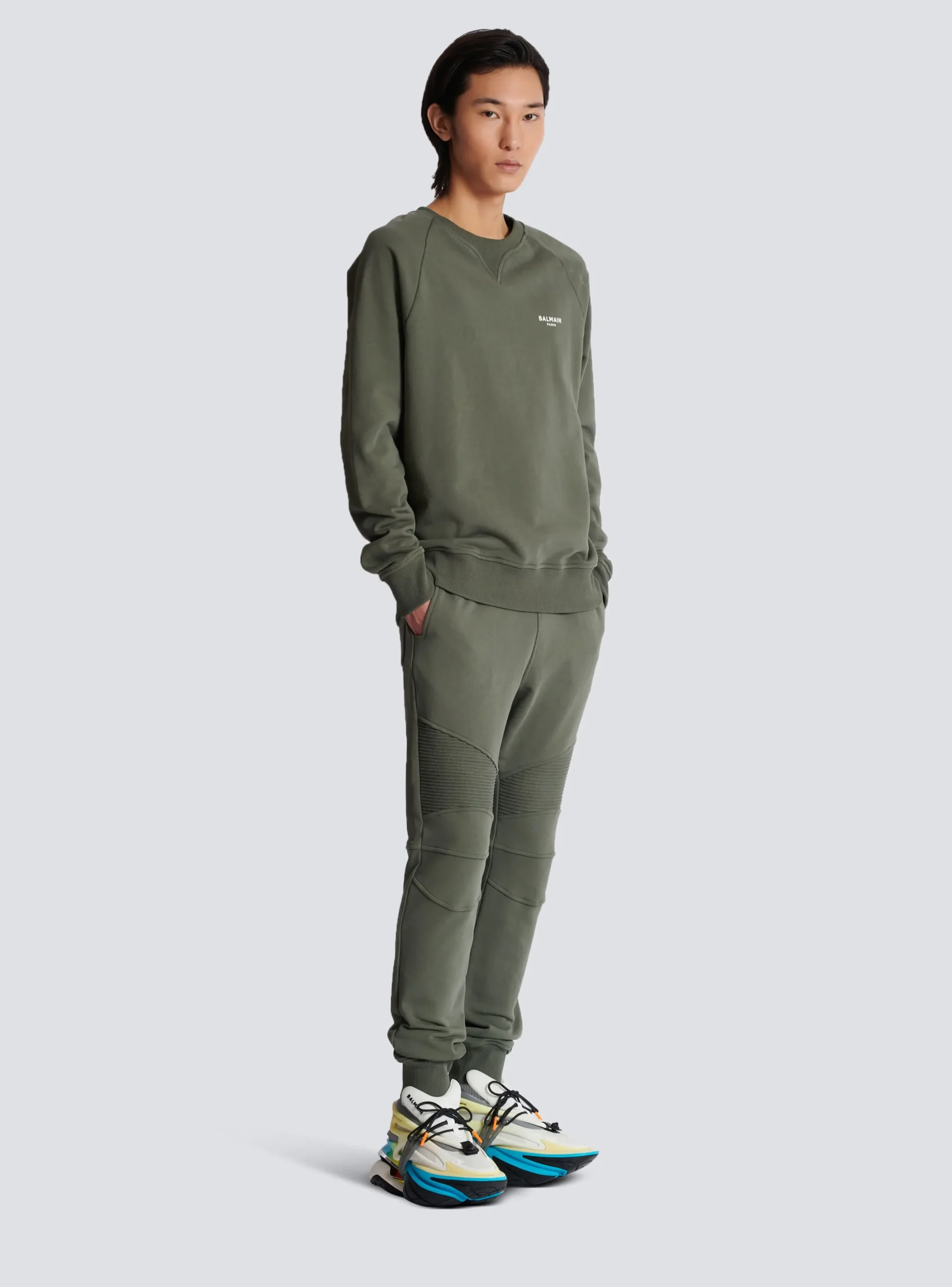 Paris Flocked Sweatshirt-Balmain Discount