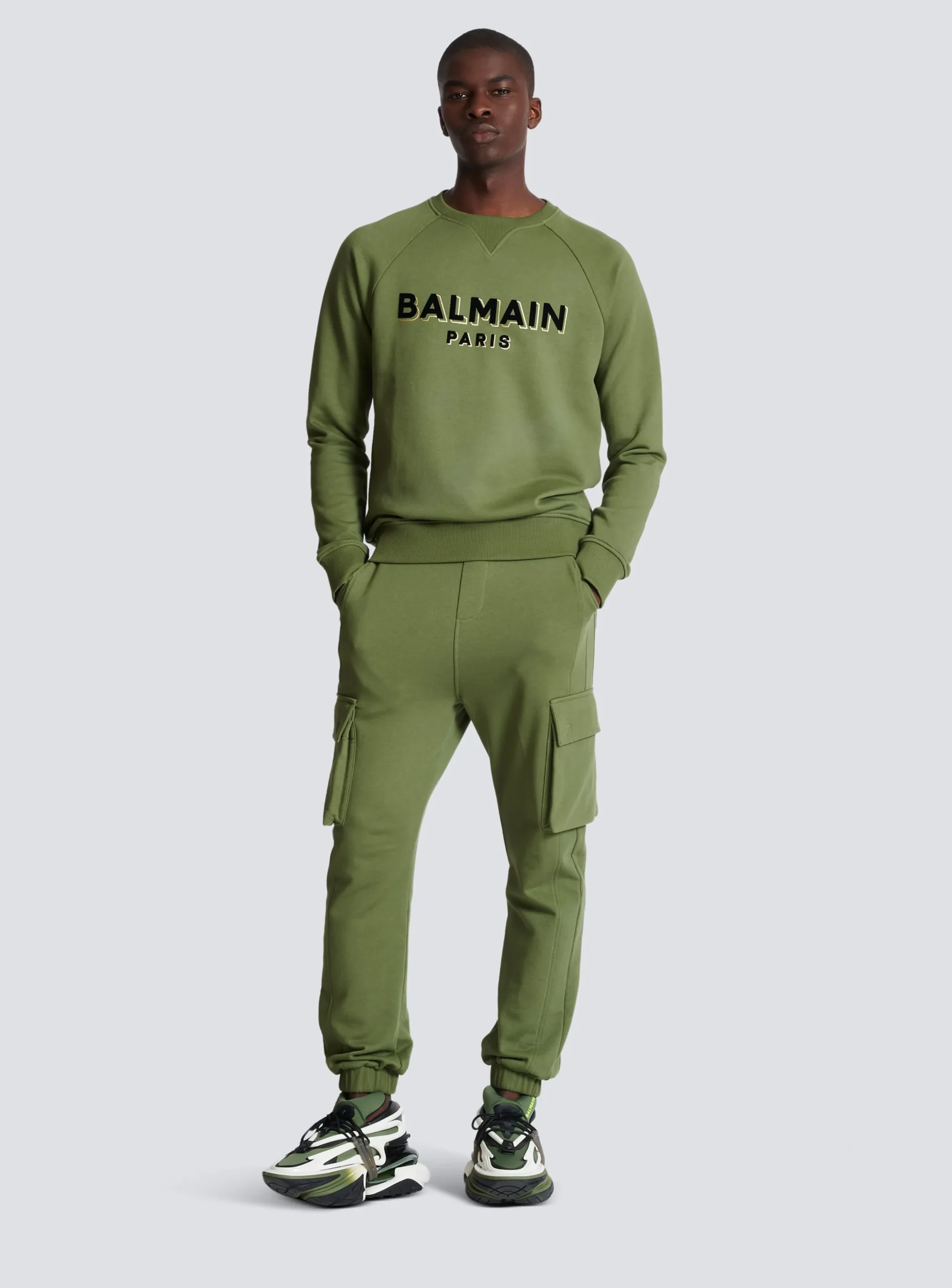 Paris Flocked Sweatshirt-Balmain Cheap