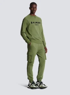 Paris Flocked Sweatshirt-Balmain Cheap