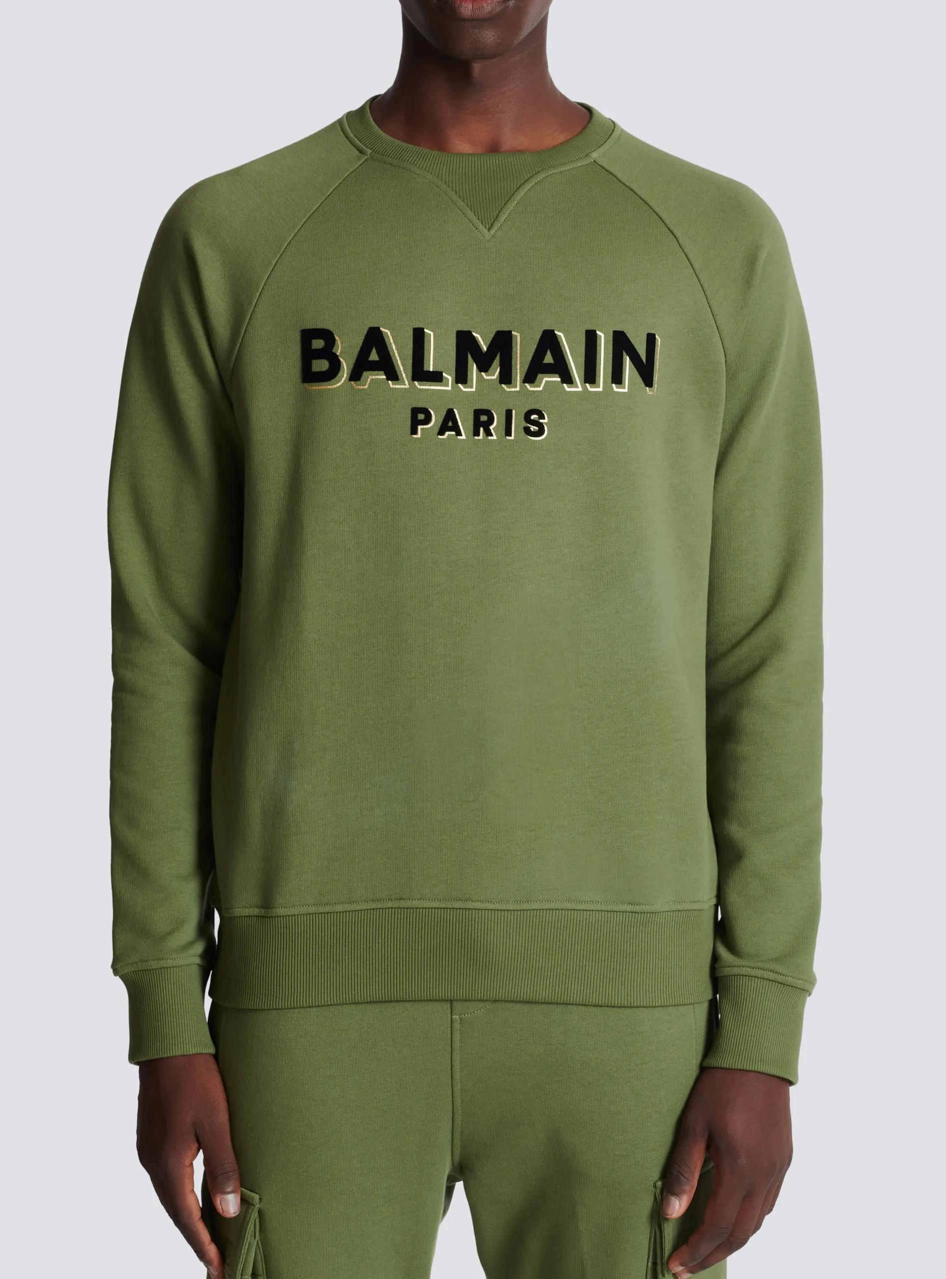 Paris Flocked Sweatshirt-Balmain Cheap