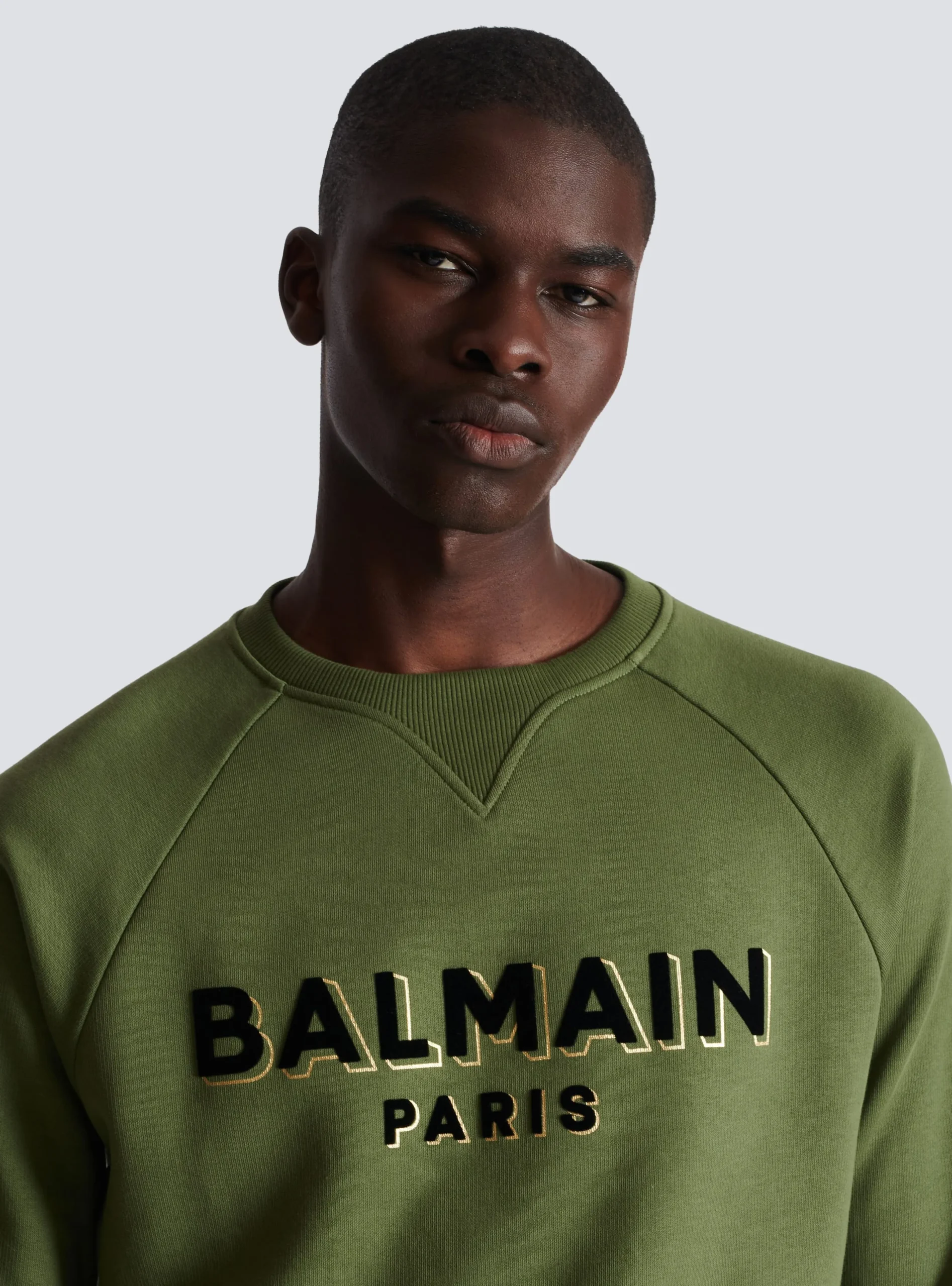 Paris Flocked Sweatshirt-Balmain Cheap