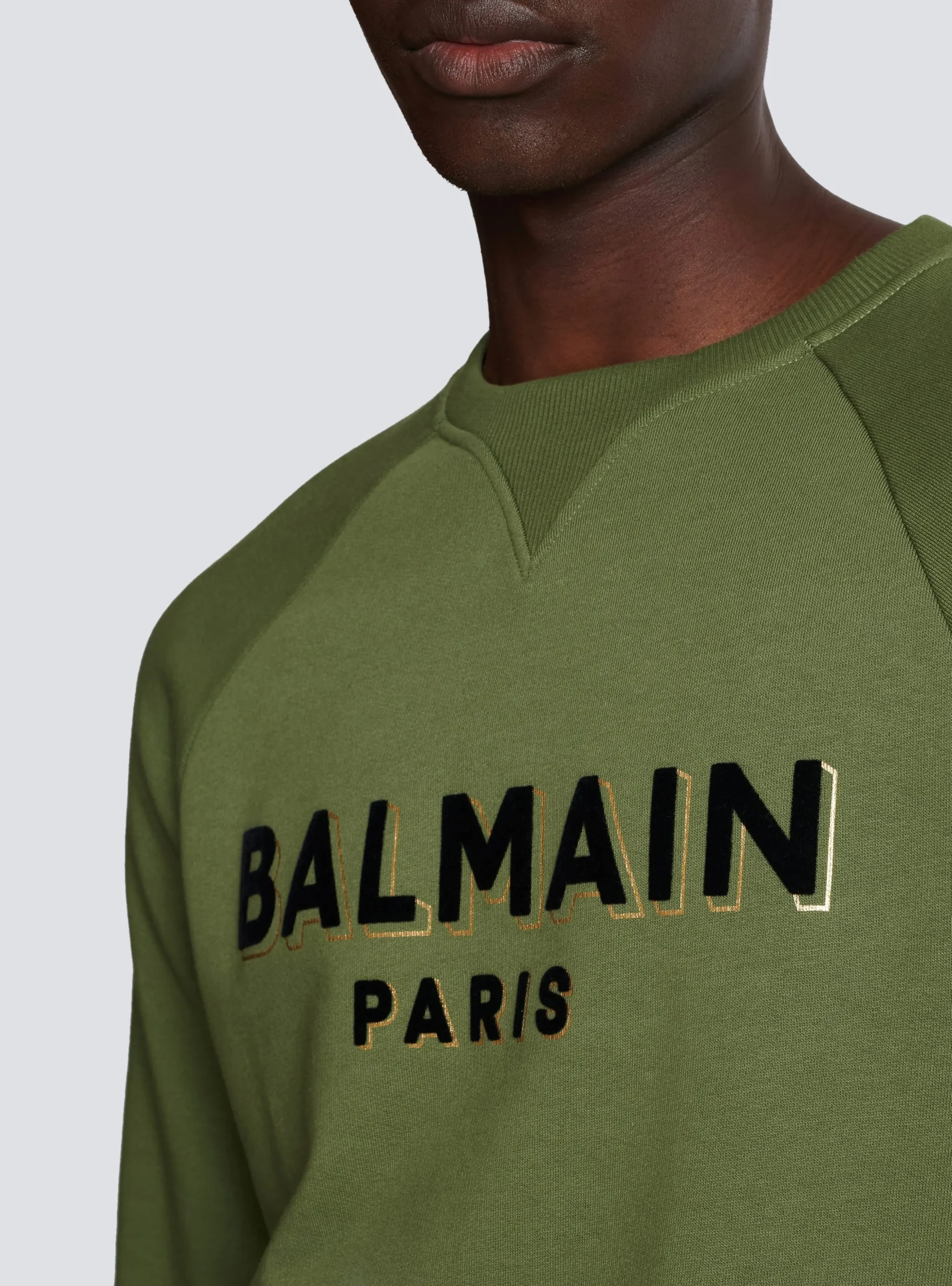 Paris Flocked Sweatshirt-Balmain Cheap